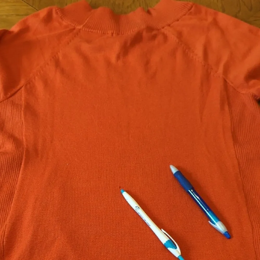 Maternity Orange Sweater Knit Top